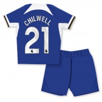 Fotbalové Dres Chelsea Ben Chilwell #21 Dětské Domácí 2023-24 Krátký Rukáv (+ trenýrky)